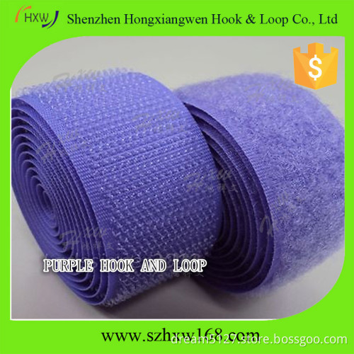 Purple -velcro hook and loop fastener tape